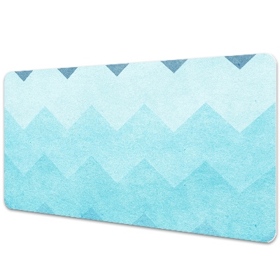 Podložka na písací stôl Modré geometrické cikcaky