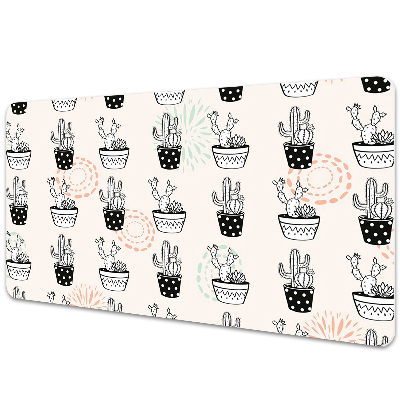 Podložka na písací stôl Tropické kaktusy v kvetináčoch