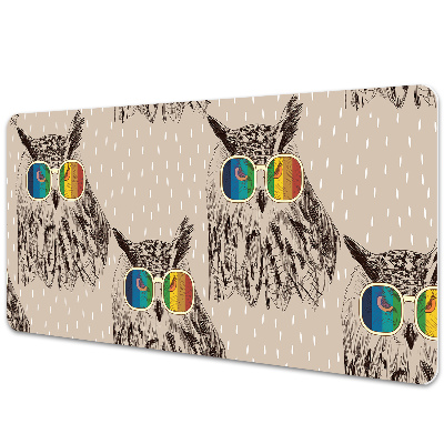 Veľká podložka na stôl Hipster sovy