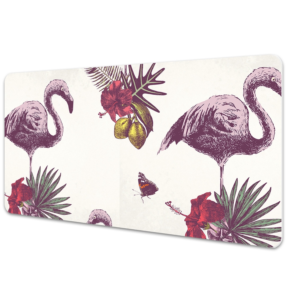 Podložka na stôl Flamingo a tropické kvety.