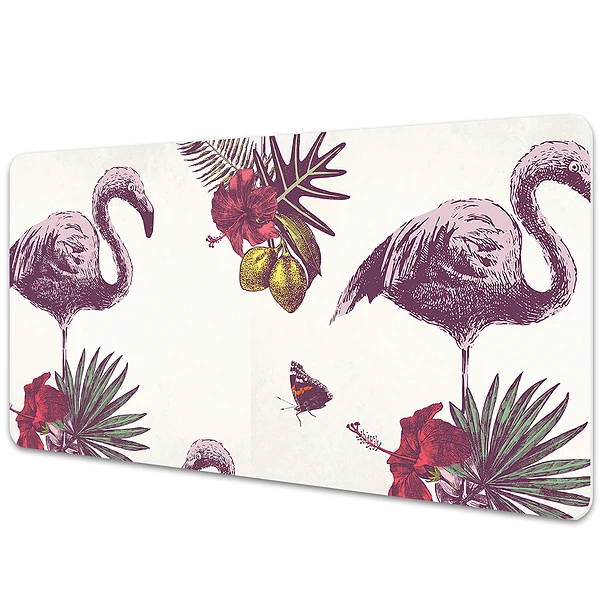 Podložka na stôl Flamingo a tropické kvety.