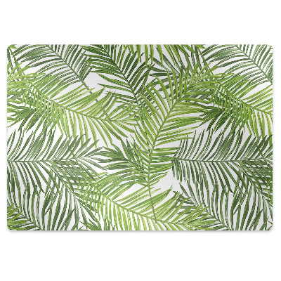 Podložka pod stoličku na kolieskach Tropické zelené palmové listy,