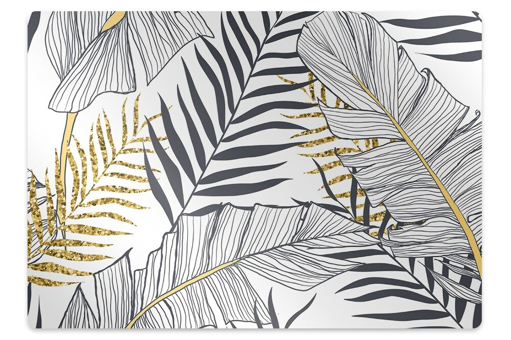 Podložka pod stoličku na podlahu Zlaté palmové listy