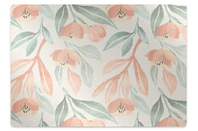 Podložka pod stoličku Pastelové kvetinové listové vzory,