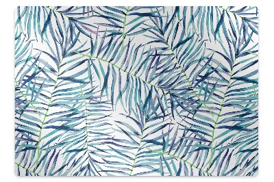 Ochranná podložka pod stoličku Akvarelové tropické palmové listy,