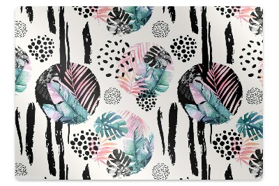 Podložka pod stoličku na podlahu Abstraktná džungľa