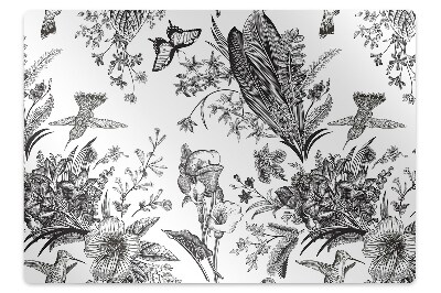 Podložka pod stoličku Čiernobiela záhrada