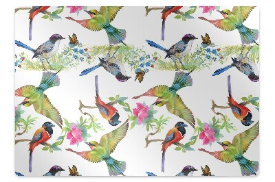 Podložka pod stoličku Farebné vtáky