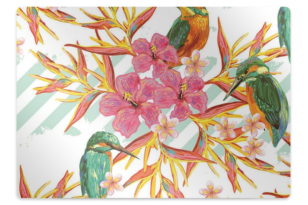 Ochranná podložka pod stoličku Letné vtáky