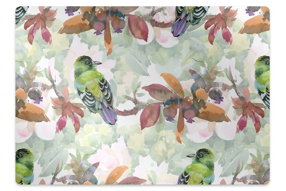 Ochranná podložka pod stoličku Exotické vtáky