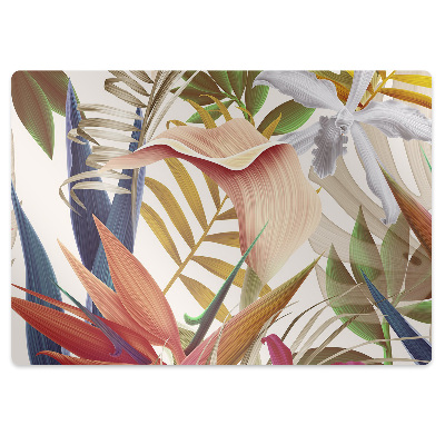 Podložka pod stoličku na podlahu Tropické rastliny