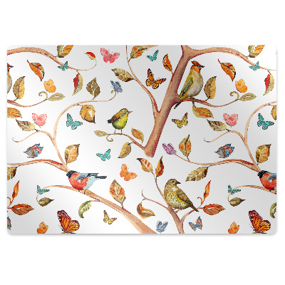 Ochranná podložka pod stoličku Vtáky na vetve