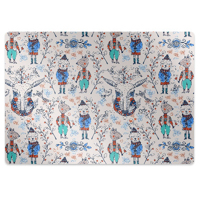 Podložka pod stoličku na kolieskach Zvieratá