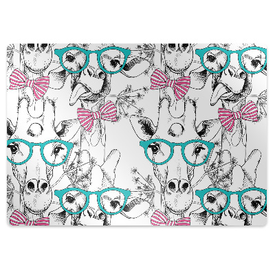 Ochranná podložka pod stoličku Hipster žirafa