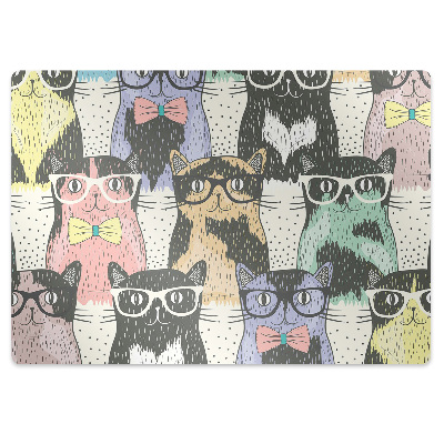 Podložka pod stoličku na kolieskach Mačky