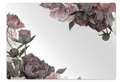 Podložka pod stoličku Kvetinový vzor s pivóniami a listami,