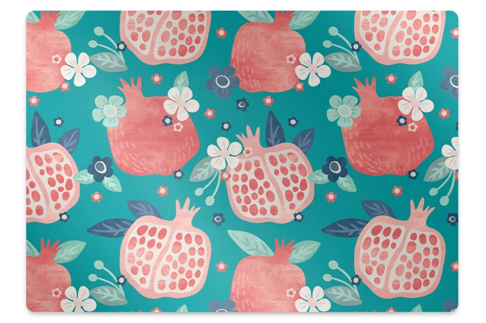 Podložka pod stoličku na kolieskach Granátové jablko