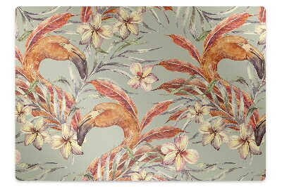 Ochranná podložka pod stoličku Obrázok plameniakov