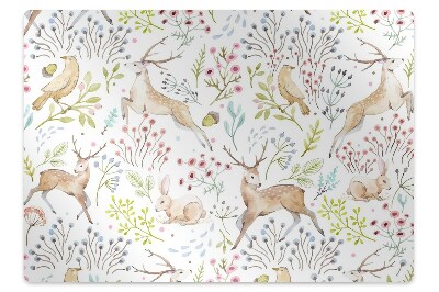 Podložka pod stoličku na podlahu Lesné zvieratá