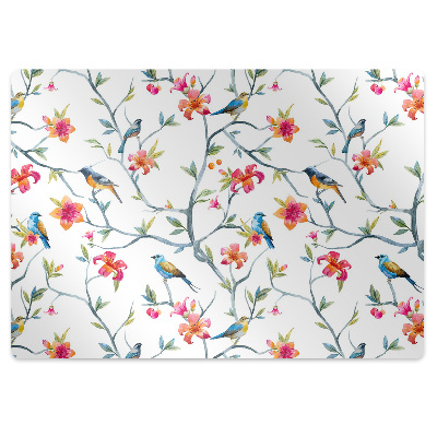 Ochranná podložka pod stoličku Vtáky na konároch