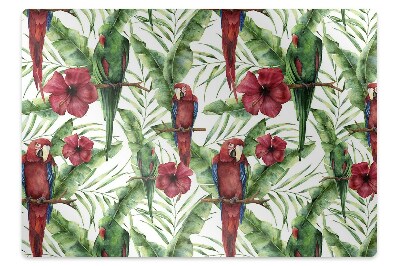 Ochranná podložka pod stoličku Exotické papagáje