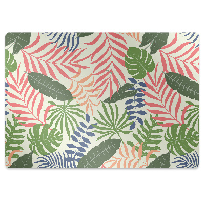 Podložka pod stoličku Tropické listy v pastelových farbách,