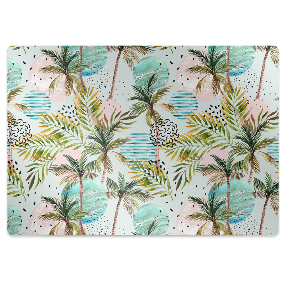 Podložka pod stoličku na podlahu Ružové pivonky na bielom pozadí,