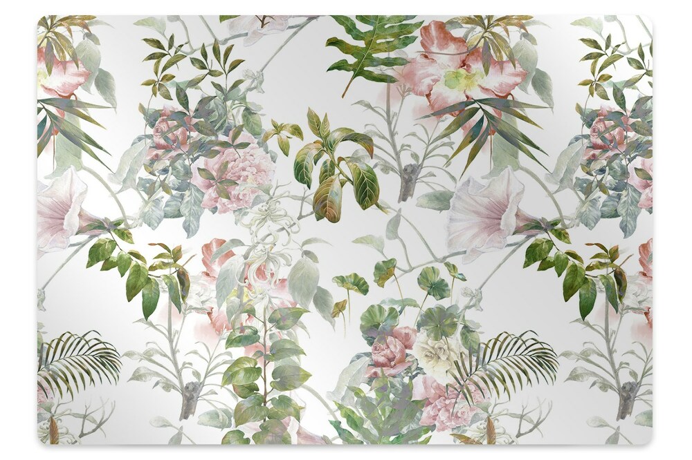 Podložka pod stoličku na podlahu Jemný kvet