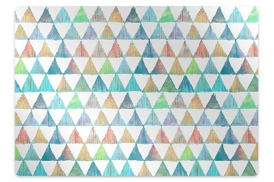 Podložka pod stoličku na kolieskach Farebné prekrývajúce sa trojuholníky