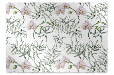 Ochranná podložka pod stoličku Ružové orchidey