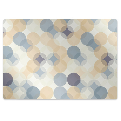 Podložka pod stoličku na podlahu Kruhy v retro štýle