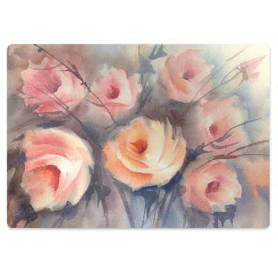 Podložka pod stoličku na podlahu Oranžové ruže