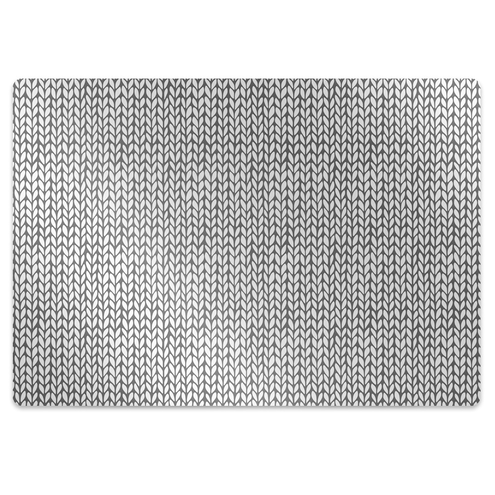 Podložka pod stoličku na kolieskach Pletený vzor rybia kosť,