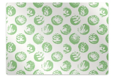 Podložka pod stoličku na podlahu Rastliny v bodkách