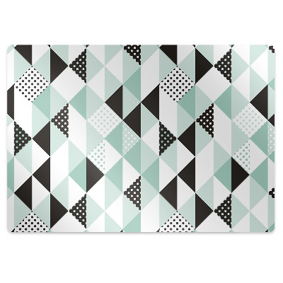 Podložka pod stoličku Geometrické trojuholníky s bodkami,