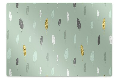 Ochranná podložka pod stoličku Listy v jemných pastelových odtieňoch,