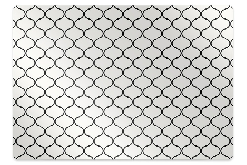 Podložka pod stoličku na kolieskach Marocký štvorlístkový geometrický vzor,