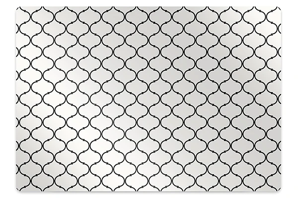 Podložka pod stoličku na kolieskach Marocký štvorlístkový geometrický vzor,