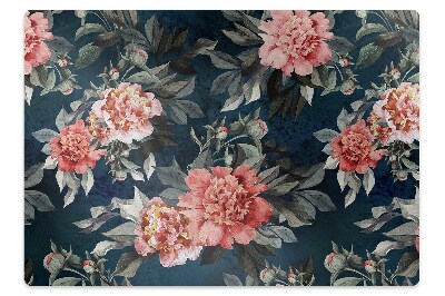 Ochranná podložka pod stoličku Červené pivonky