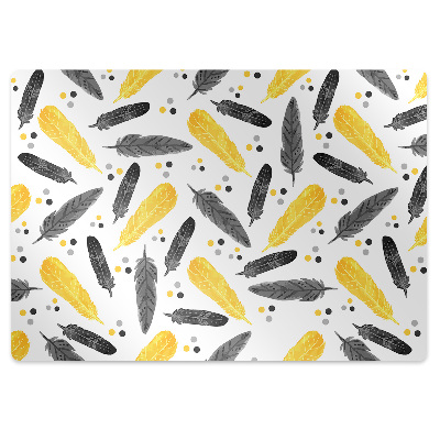 Podložka pod stoličku Čierne zlaté pierka