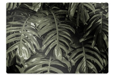 Podložka pod stoličku na kolieskach Tropické listy monstera v džungli,