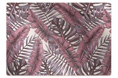 Podložka pod stoličku Tropické listy v ružových odtieňoch,