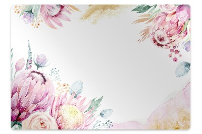 Podložka pod stoličku na podlahu Kvetinový rám