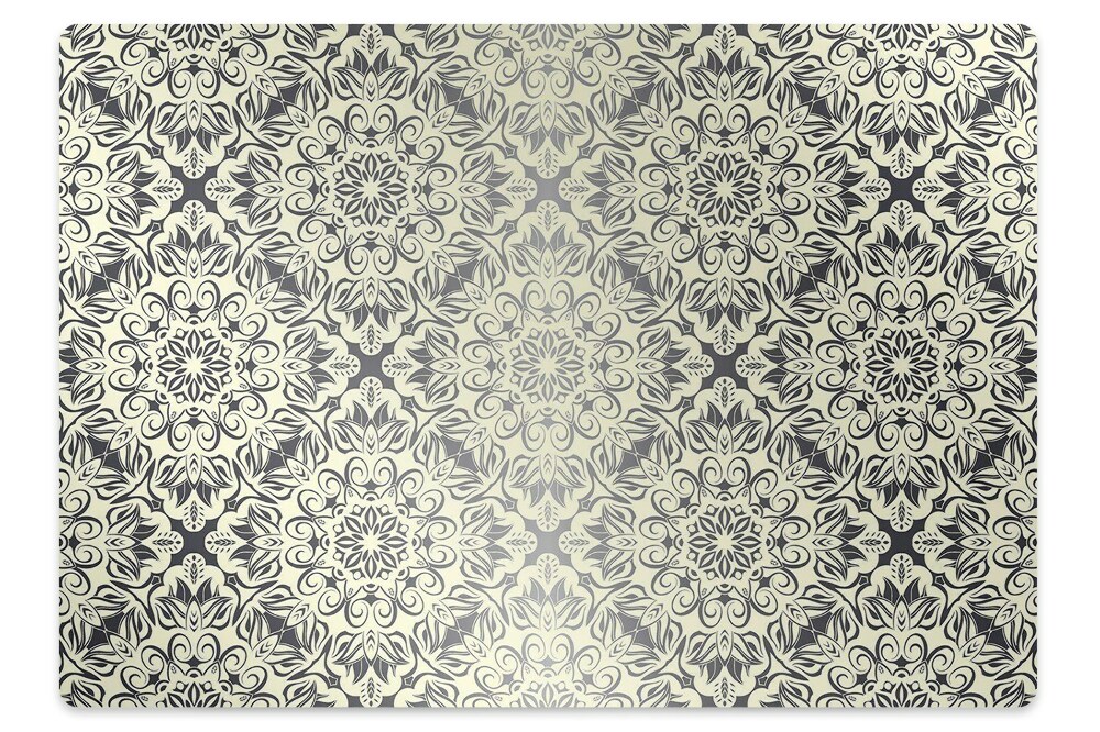 Ochranná podložka pod stoličku Kvetinové mandaly v krajkovom štýle,