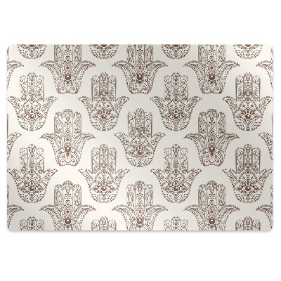 Podložka pod stoličku na kolieskach Hnedý symbol