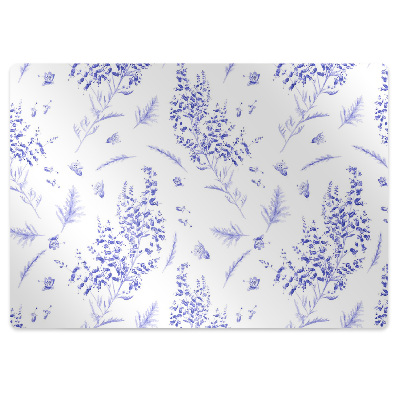 Podložka pod stoličku na podlahu Akvarelová levanduľa