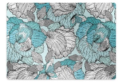 Podložka pod stoličku na kolieskach Kvetinová kompozícia