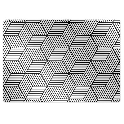 Podložka pod stoličku Optická ilúzia kockového vzoru,