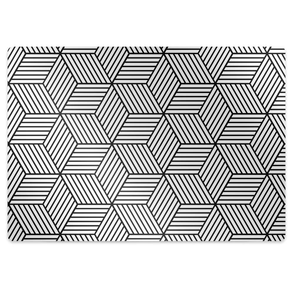 Podložka pod stoličku na kolieskach Geometrické kocky