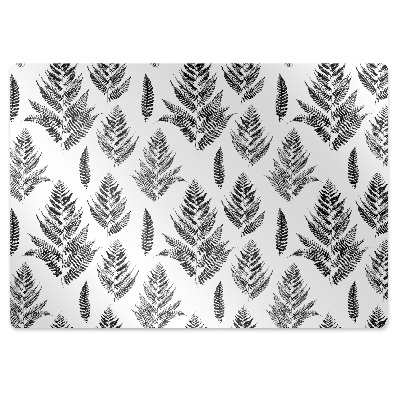 Podložka pod stoličku na kolieskach Listy papradia